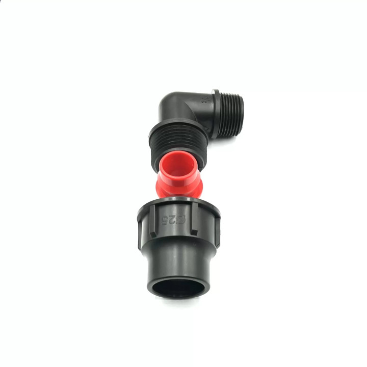 Variálható menetes könyök idom 25x3/4"KM PP