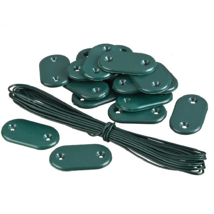 Rögzítő árnyékoló hálókhoz 26 db/cs + 4 m zöld huzal / 6050390
