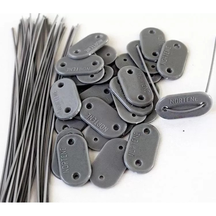 Rögzítő árnyékoló hálókhoz 26 db/cs + 4 m szürke huzal