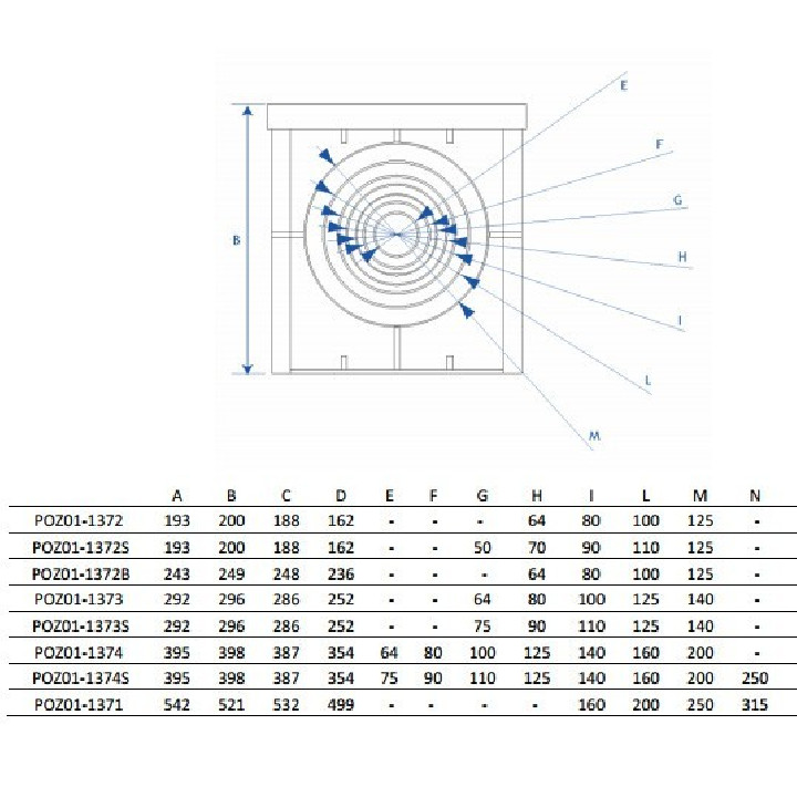 Monolit akna szelepakna 55x55x55cm (tető nélkül)