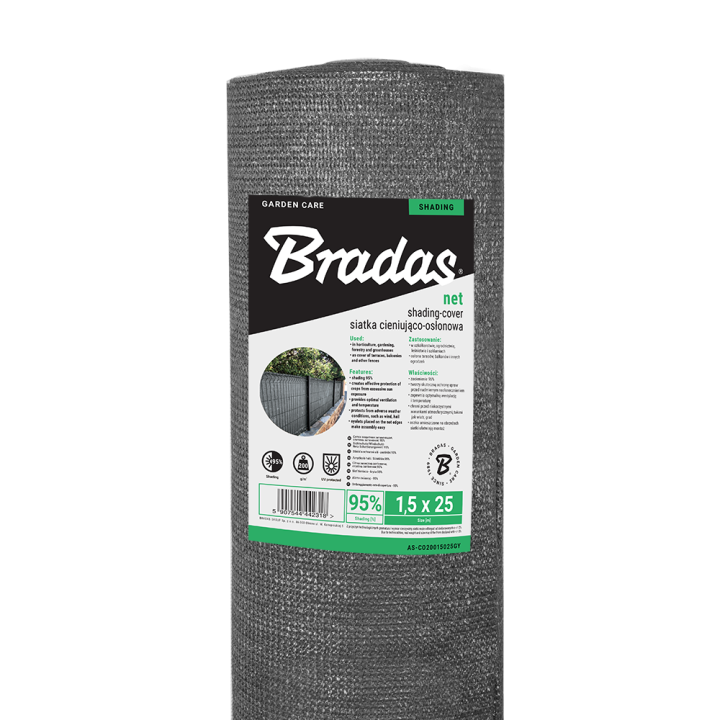 Árnyékoló háló GREYTEX 200 1,5 m x 50 m 95% Antracit szürke