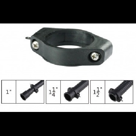 Műanyag csőbilincs 38mm bordás,spirál tömlőkhöz