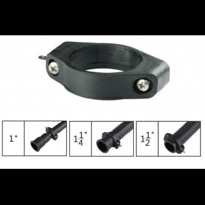 Műanyag csőbilincs 38mm bordás,spirál tömlőkhöz