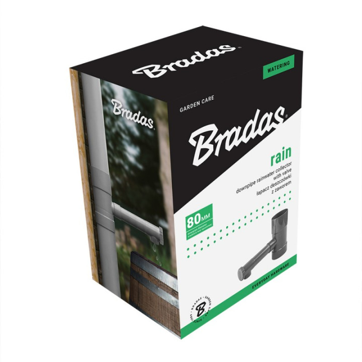 BRADAS esővíz gyűjtő 90mm-szürke