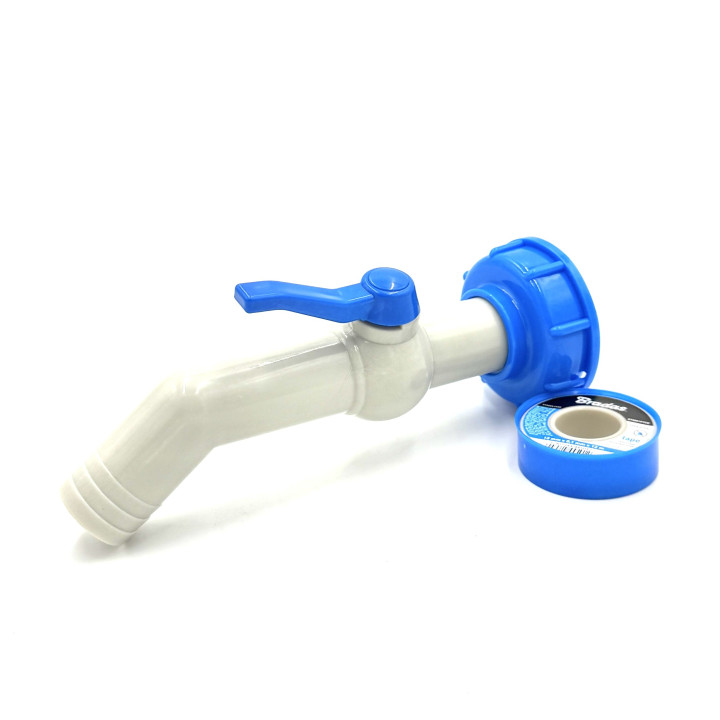 IBC csatlakozó készlet 45°-os csappal 5/4" tömlőhöz