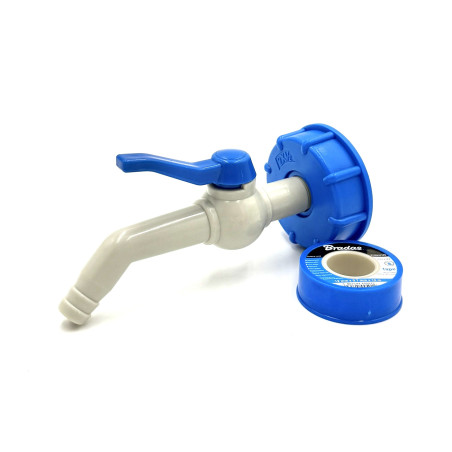 IBC csatlakozó készlet 45°-os csappal 3/4" tömlőhöz