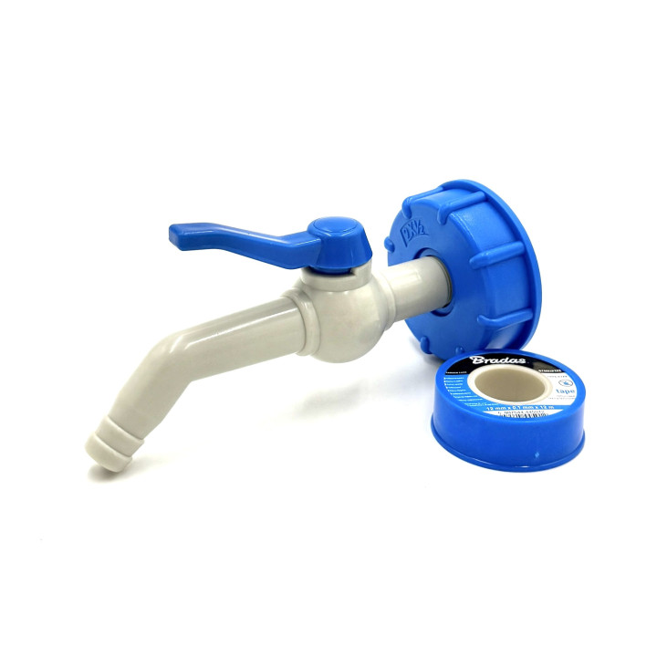 IBC csatlakozó készlet 45°-os csappal 3/4" tömlőhöz