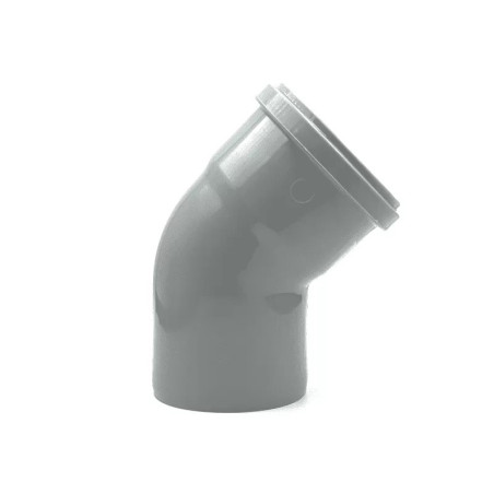 PVC DN 110/45° könyök (Tokozott gumigyűrűs)