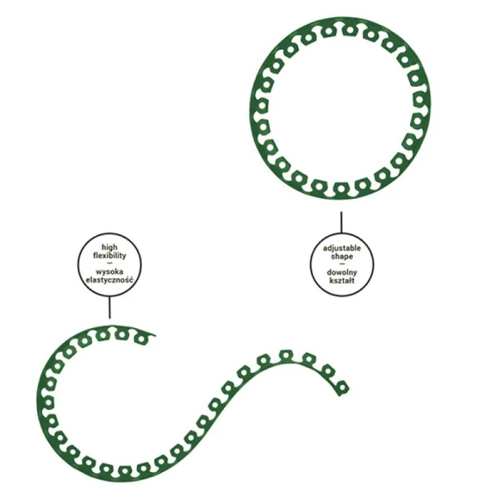 Kerti szegély szett easy border 10m x 5cm zöld