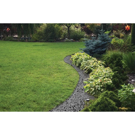 Kerti szegély szett easy border 10m x 4cm grafit