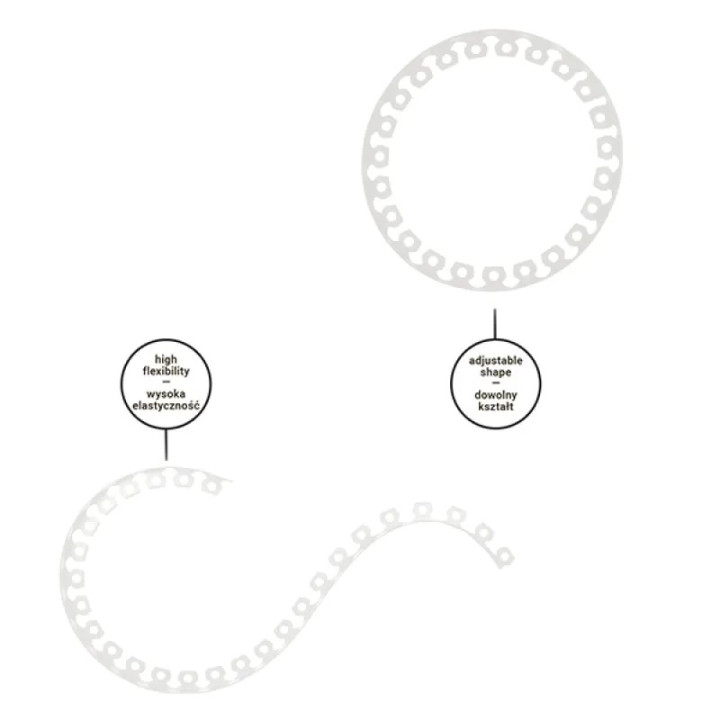 Kerti szegély szett easy border 10m x 4cm világos szürke