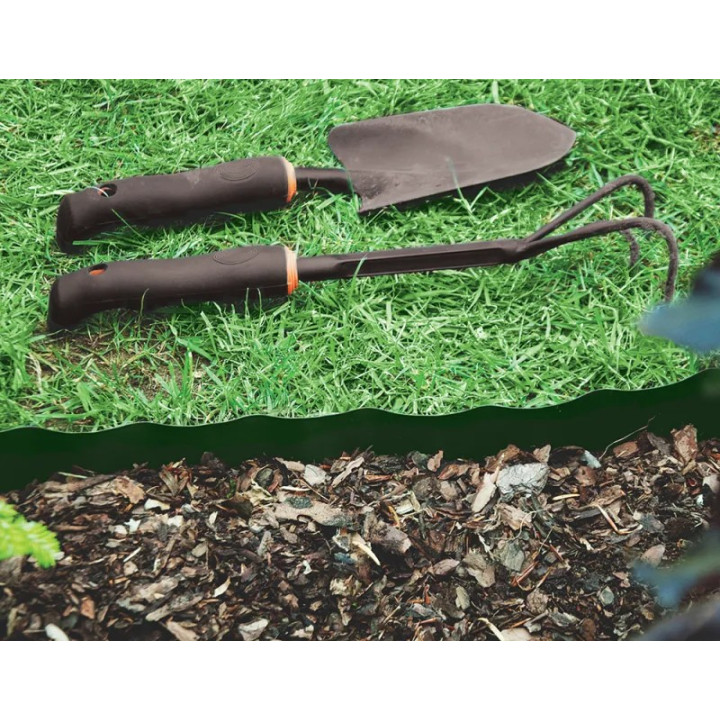 Bradas univerzális ágyásszegély zöld 20 cm x 9 m PE