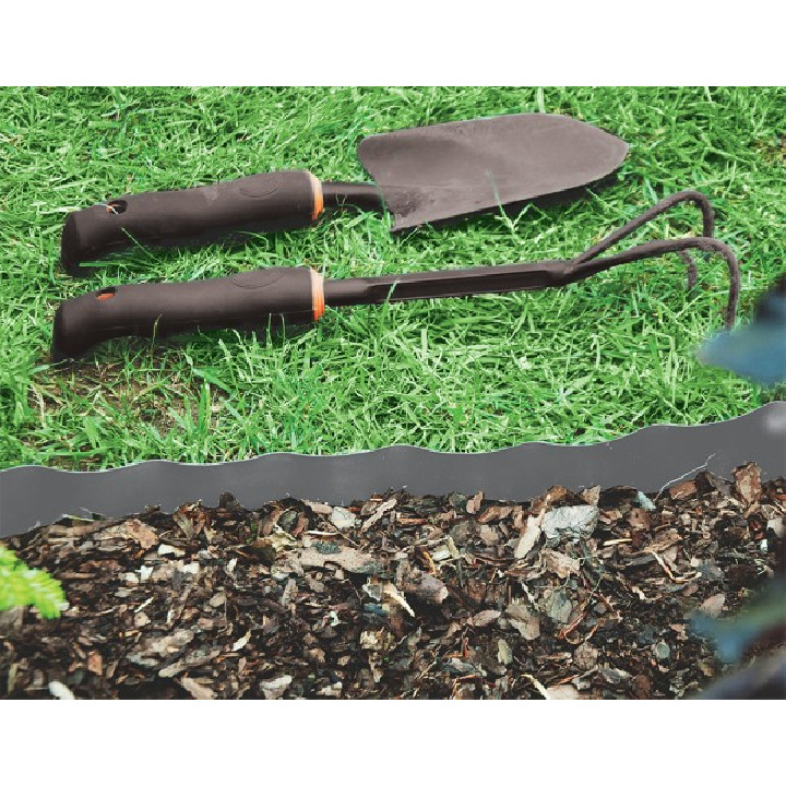 Bradas univerzális ágyásszegély szürke 9m x 15cm