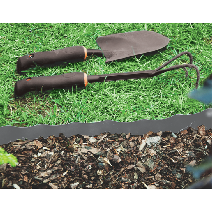 Bradas univerzális ágyásszegély szürke 9m x 25cm