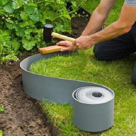 Bradas gyepszegély ágyásszegély fekete 6m x 15cm