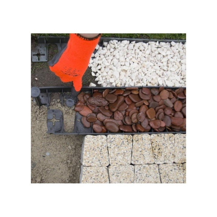 RIM-BORD LINEO kerti szegély fekete 100/45 mm