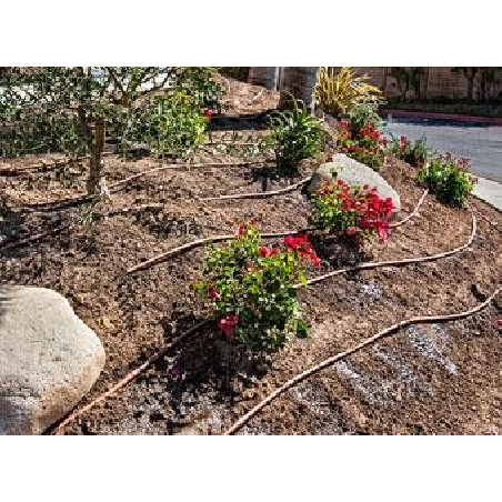 PC csepegtető cső Dynomac PC DN20mm 20cm, 2 l/h, 25 m nyomás kompenzált (föld alá is fektethető)