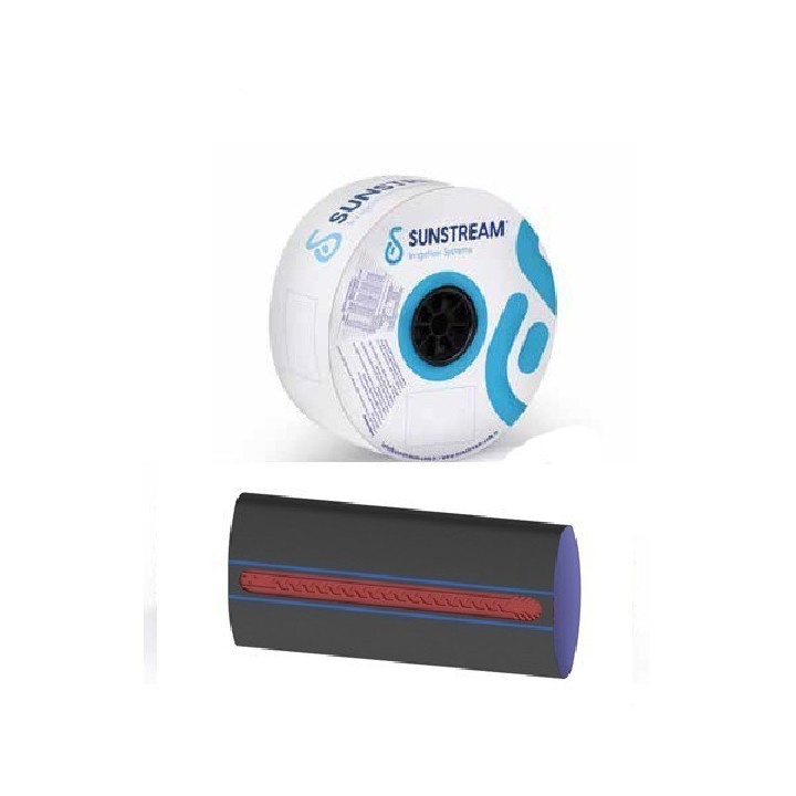 Sunstream TPD csepegtető szalag 6 mil, 10 cm, 1,8 L / h, 3000 m 15,16Ft/m (akár 12,89Ft/m)