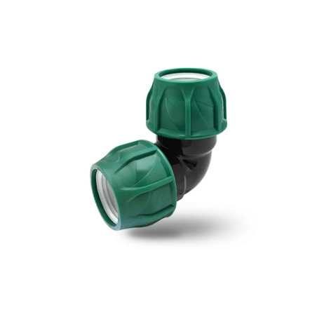 KPE MPE könyök 32x32 tok x tok (zöld,10bar)