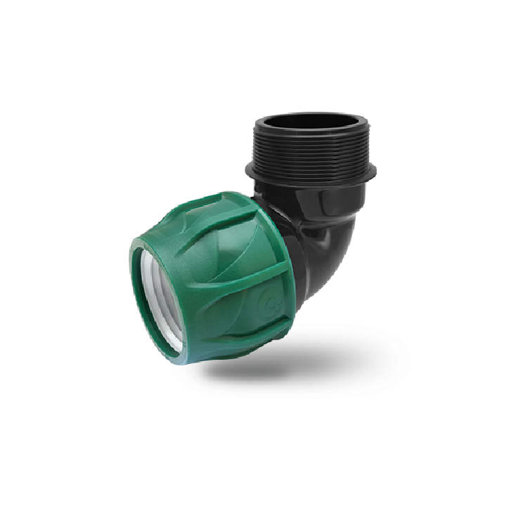 KPE,MPE könyök 32 x 1" tok x KM (zöld,10bar)