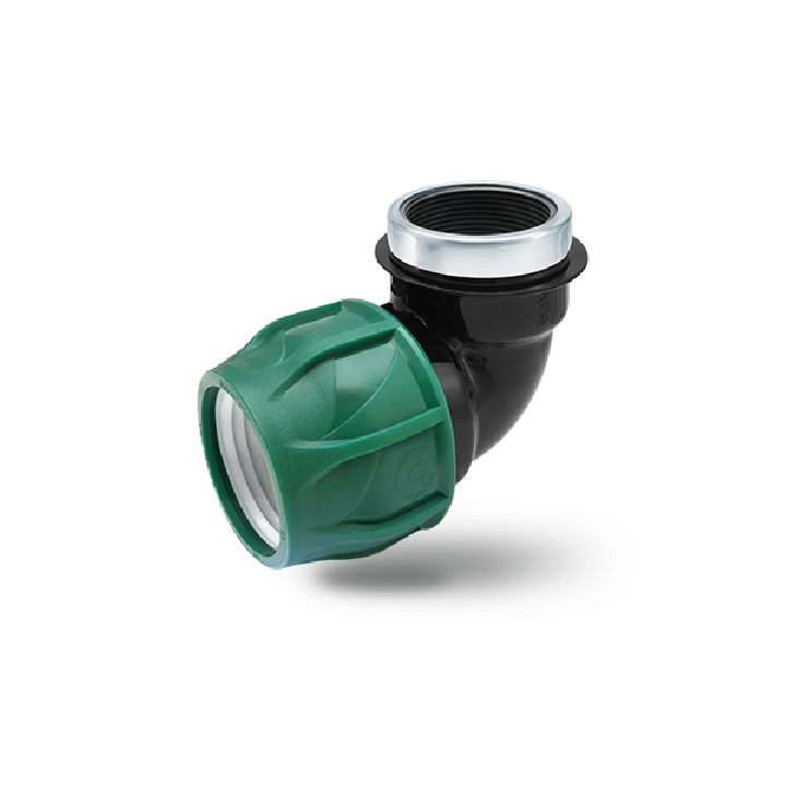 KPE MPE könyök 25 x 1/2" tok x BM (zöld,10bar)