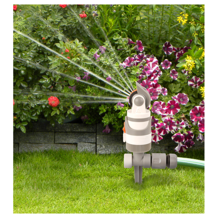 WHITE LINE 4 funkciós forgó öntözőfej, tüskére szerelve (WL-Z01)