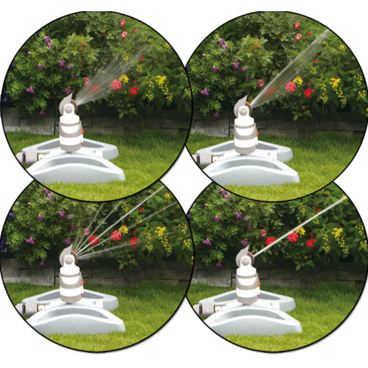 WHITE LINE 4 funkciós forgó öntözőfej talpon (WL-Z11)