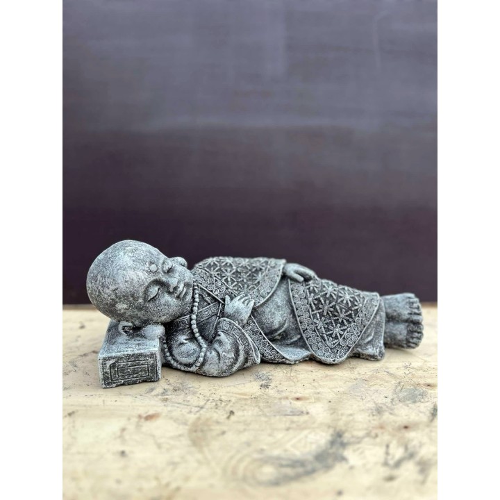 Fekvő kicsi Buddha (szürke)