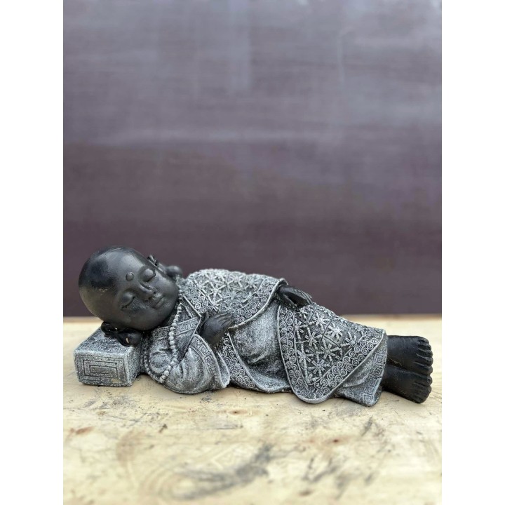 Fekvő kicsi Buddha (fekete/szürke)