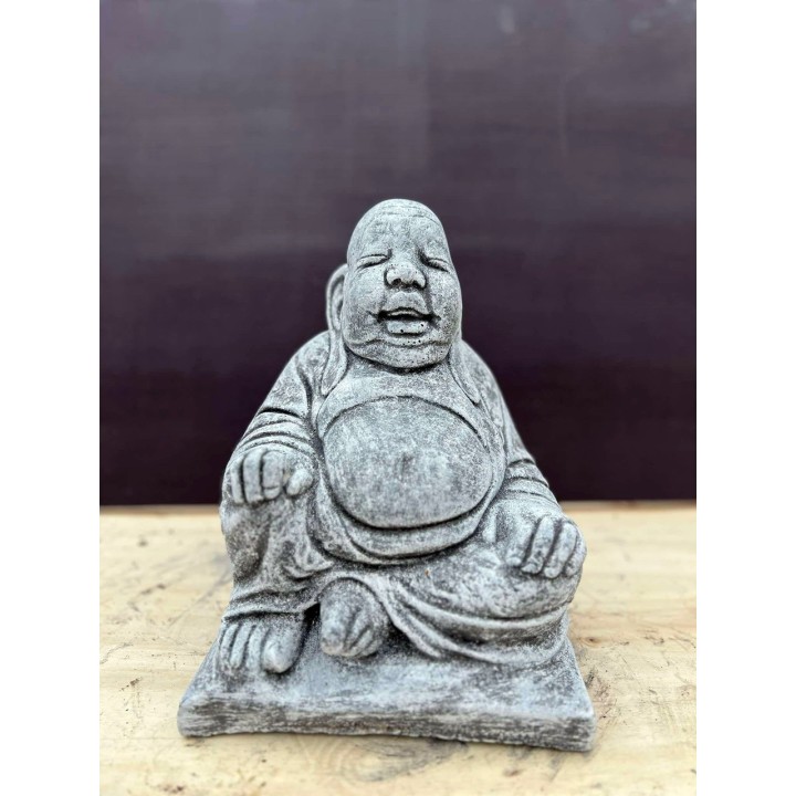 Boldog ülő Buddha (szürke) 30cm