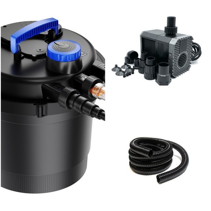 CPF 180 (11W UVC) nyomásszűrő szett 1.(CHJ-1500+3m 20 bordás tömlő)