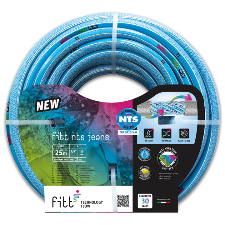 Prémium csavarodás mentes tömlő 1/2" 15 m Fitt Nts Jeans