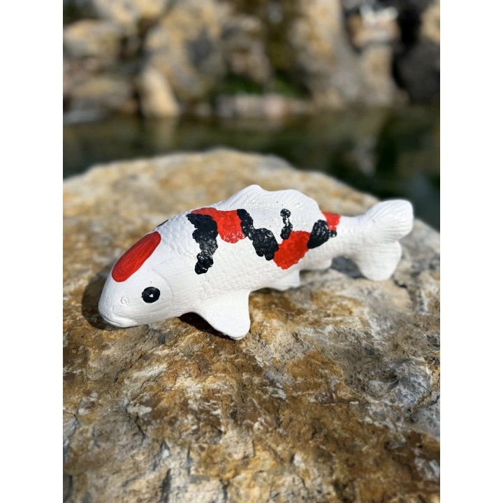 Koi szobor 32cm (színes)