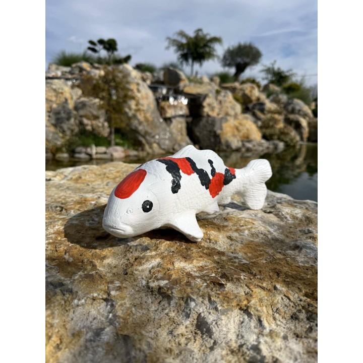 Koi szobor 32cm (színes)