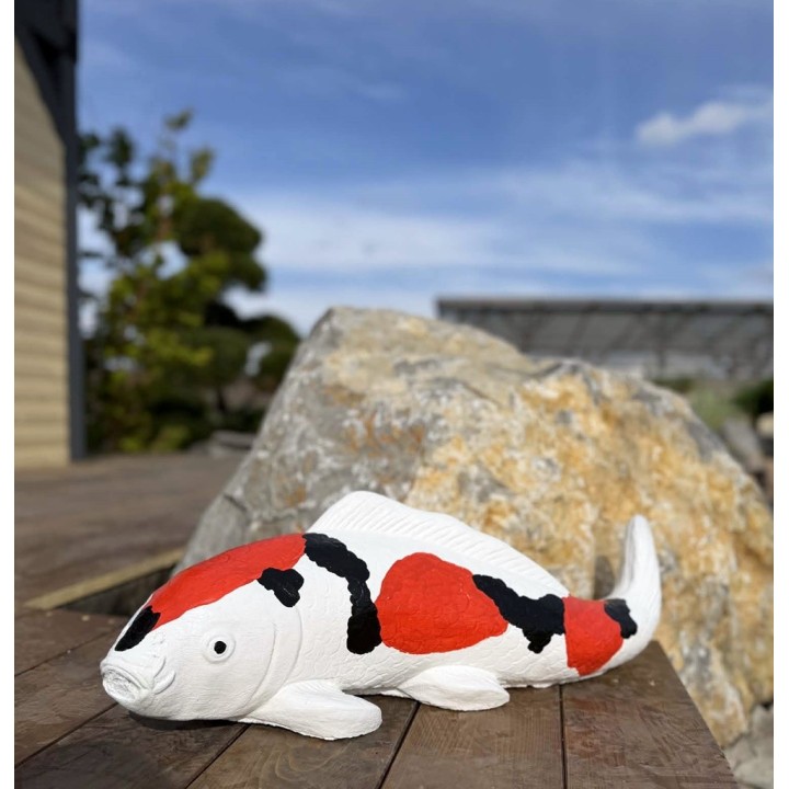 Koi szobor 70cm (színes)