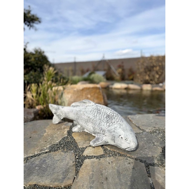 Koi szobor 62cm (szürke)