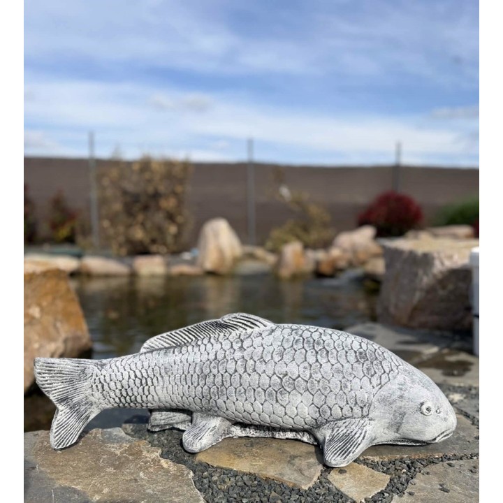 Koi szobor 62cm (szürke)