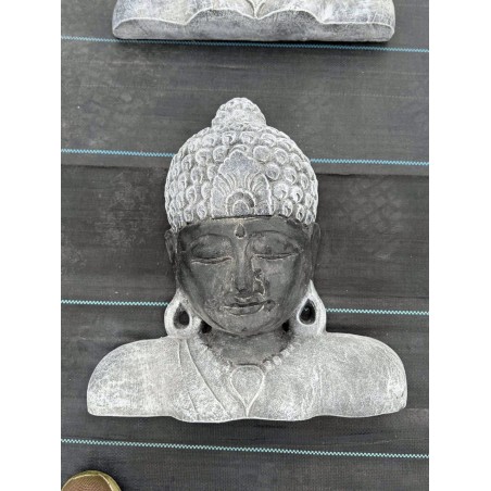 Szerzetes mellszobor 49cm (szürke/fekete)