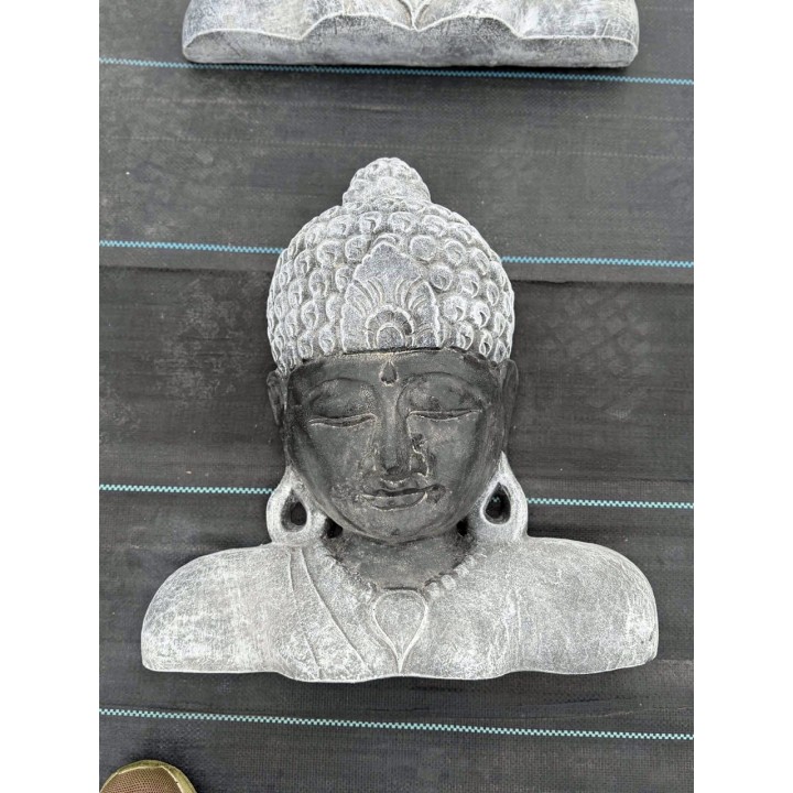 Szerzetes mellszobor 49cm (szürke/fekete)