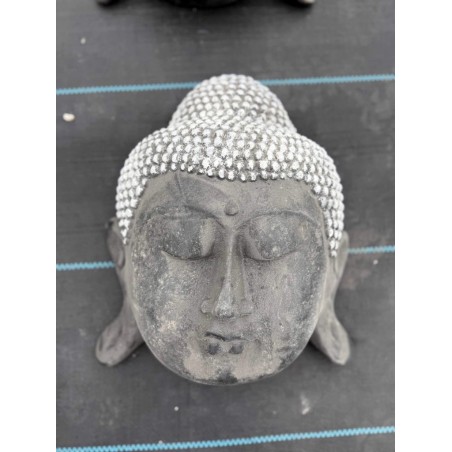 Thai Buddha fej (szürke/fekete)