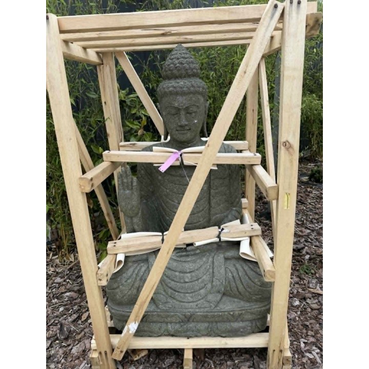 Ülő Buddha szobor 120cm (zöld kőzet)