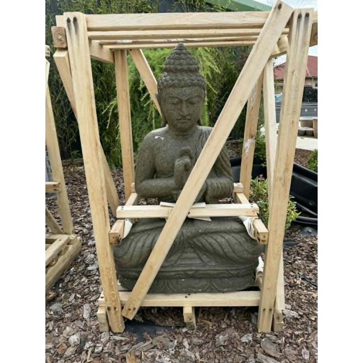 Ülő Buddha szobor 100cm (zöld kőzet) (78/1)