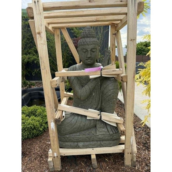 Ülő Buddha szobor 100cm (zöld kőzet) (78/3)