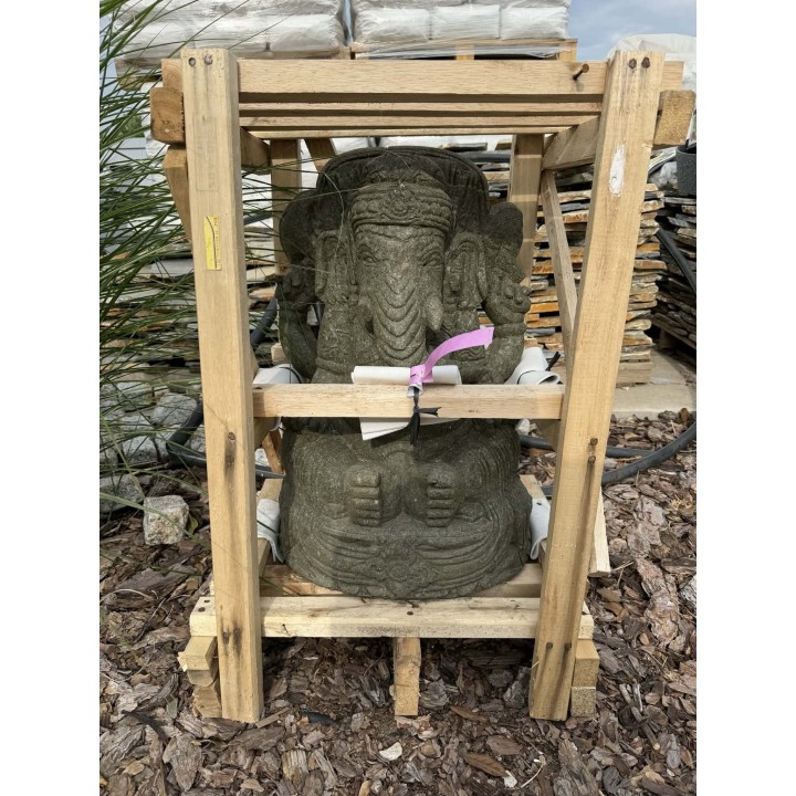 Ganesha szobor 60cm (zöld természetes kő) (76)