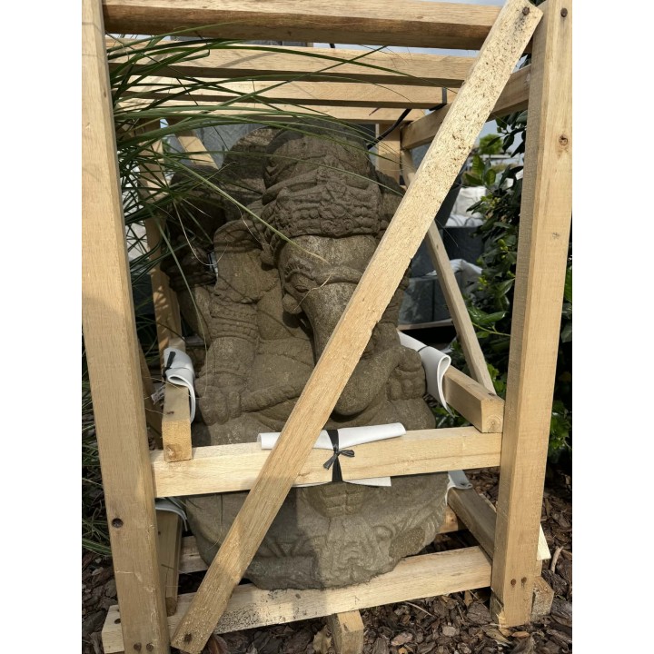Ganesha szobor 80cm (zöld természetes kő) (1)