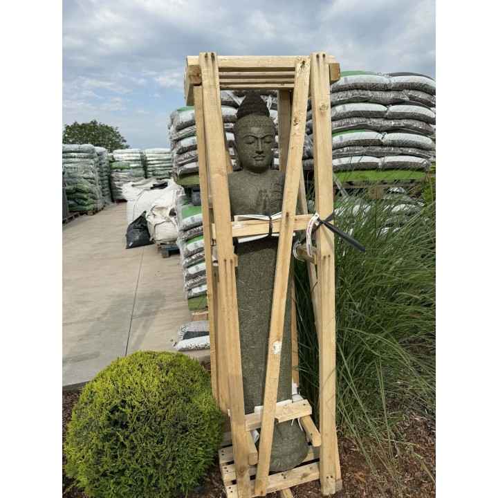 Álló Buddha szobor 150cm (zöld természetes kő) (35/2)