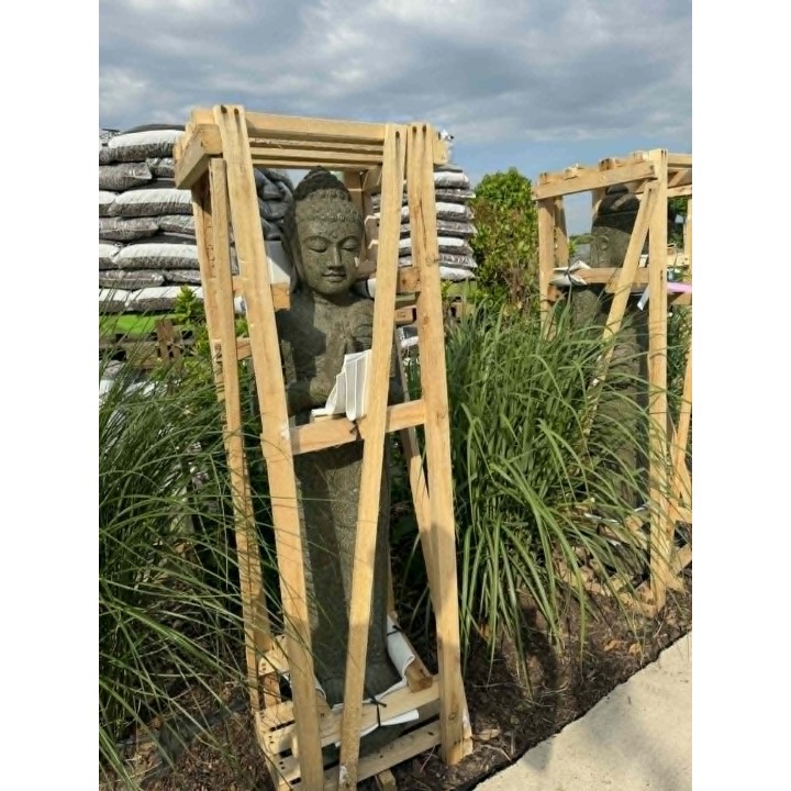 Álló Buddha szobor 150cm (zöld természetes kő) (35/3)