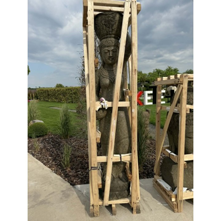Álló Dewi szobor 200cm (zöld kőzet) (61)