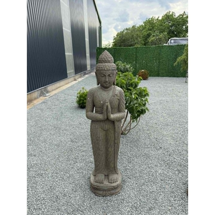 Álló Buddha szobor 130cm (zöld kőzet) (92)