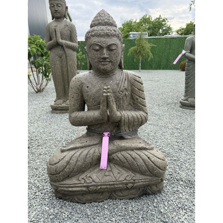 Ülő Buddha szobor 70cm (zöld kőzet) (51)